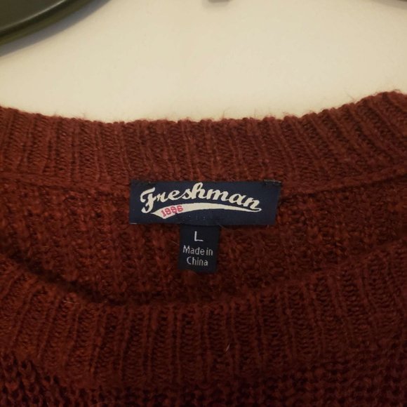 Freshman 1996 Maroon Lace Up Sleeve Sweater - Picture 3 of 5